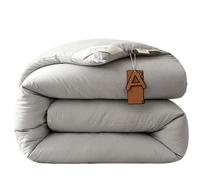 ZARBAILRE Double Plume d'Oie Édredon Épais avec Onglets d'Angle, Réversible, Chaud, Gonflant, Convient À Toutes Les Saisons (D 200x230cm/2kg)