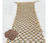 ZARBAILRE Filet Corde Chanvre 2×2m, Filet De Protection De Balcon D'escalier, Filet Décoratif en Corde Corde épaisse 8mm, Maille 12cm pour Balcons, Terrasses, Portes Et Fenêtres