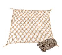ZARBAILRE Filet De Corde De Chanvre 0.5×4m, Filet Décoratif Corde pour Intérieur Ou Extérieur, Corde Épaisse 4mm, Maille 10cm Filet De Sécurité Chat pour Décoration Murale, Plafon