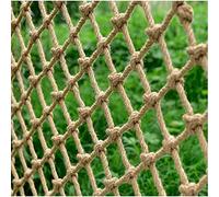 ZARBAILRE Filet De Corde De Chanvre 2×3m, Filet De Protection Balcon Enfant 3 mm D'épaisseur, Maille De 15 cm, Anti-Chute Filet De Sécurité pour Grille De Rail, Aire De Jeu