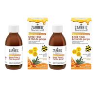 ZARBEIL Sirop toux & Mal de gorge pour toute la famille 2x150 ml