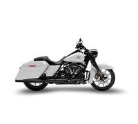 ZARD Silencieux Silencieux d'échappement Slip-On 4,5 Pouces Compatible pour Harley-Davidson Grand American Touring, Acier Inoxydable/Aluminium, Noir, E5 Ans 2021-2025 - Référence ZHD031S10SAO-B