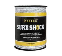 Zareba HDR656WA-Z 656 Feet of 8mm Electric Fencing Heavy-Duty Sure Shock Polyrope, White