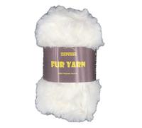 Zarela Pelote de laine fausse fourrure 50 g (100 Blanc)