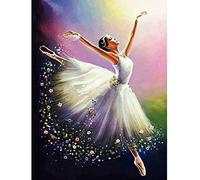 Zariocy 5D Diamond Painting Adultes Ballet Danseur Danseuse, DIY Broderie Peinture Diamant Painting Kit Complet, Tissu En Toile IdÉal Pour La DÉcoration À La Maison Salon Chambre Bureau 30x40cm
