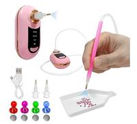 Zariocy Stylo de Peinture Diamant éLectrique avec Pompe à Vide - Pas de Taches de Cire - Design Ergonomique à Double Usage - Comprend 4 Positionneurs de Diamant et 2 TêTes De Rechange - Kit D'Outils