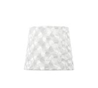 Zarivy Abat-jour en tissu 15 x 8 x 12 cm, tissu blanc nacre, idéal pour éclairer les espaces et décorer l'intérieur.