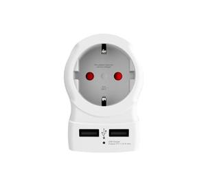 Zarivy Adaptateur USB européen vers Royaume-Uni - Transformez votre chargeur européen en un chargeur compatible - Idéal pour les voyages - Compact et facile à utiliser - Connectivité garantie sans