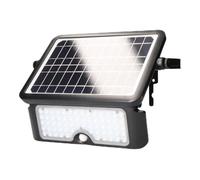 Zarivy Applique solaire rechargeable 10 W 1150 lm avec capteur de présence efficace de 2 à 8 mètres, design élégant en noir, dimensions 27,5 x 19,6 cm, idéale pour l'extérieur.