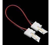 Zarivy Connecteur pour bande LED 10 mm, câble de 15 cm, sachet de 2 pièces, idéal pour connecter des bandes LED et faciliter les installations.