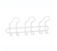Zarivy Crochet en Acier Blanc, 3 Crochets triples, idéal pour Organiser des espaces et accrocher des vêtements, des Accessoires ou des Serviettes.
