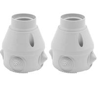 Zarivy Douille E27 étanche avec socle, idéale pour les environnements humides, fournit un éclairage sûr et durable en extérieur et en intérieur. (Lot de 2)