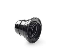 Zarivy Douille semi-filetée E-27 noire avec rondelle emballée, idéale pour les installations électriques et la décoration d'espaces.
