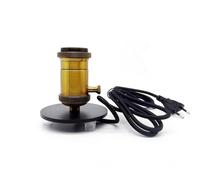 Zarivy Douille variateur vintage, laiton vieilli E27, câble noir 2 x 0,75 de 2 m, idéal pour l'éclairage décoratif et la régulation de la lumière.