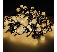 Zarivy Guirlande Cherry LED, lumières de trois dimensions. Profitez de 14 m avec 120 LED qui émettent une lumière chaude parfaite pour éclairer votre extérieur et créer une atmosphère chaleureuse.