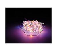 Zarivy Guirlande micro LED extra dense multicolore scintillante, 14 m et 567 LED sur un élégant câble argenté. Idéale pour décorer votre espace avec une lumière et des couleurs vives. Laissez libre