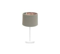 Zarivy Petite lampe de table avec 1 ampoule E14 blanc à imprimé taupe, idéale pour décorer les espaces et créer une atmosphère chaleureuse.