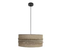 Zarivy Suspension 2 x E27 noire avec sac Regx50 x 50 cm et franges, idéale pour éclairage décoratif en intérieur et en extérieur.