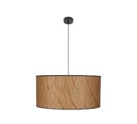 Zarivy Suspension 3 x E27 design parchemin/noir, dimensions 60 x 60 cm, idéale pour éclairer les espaces et apporter du style.
