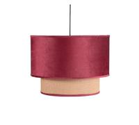 Zarivy Suspension de 2 abat-jours 1 x E27 rouge vin, dimensions Regx40 x 40 cm, idéal pour éclairer les espaces et la décoration intérieure.