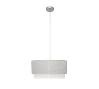 Zarivy Suspension de plafond 3 x E27, couleur gris/blanc, dimensions 40 x 40 cm, idéale pour l'éclairage décoratif et l'ambiance des espaces.