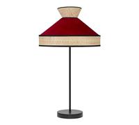 Zarivy Table 1 x E27 Naturel/Rouge 61 x 30 x 30 cm - Idéal pour Un éclairage décoratif et des ambiances Chaleureuses.