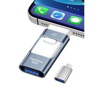 ZARMST Clé USB 512 Go, 4 en 1 Cle USB pour iOS/Android/Pad/Type C/PC, Cle USB C 3.0 Flash Drive Transfert Rapide, Clef Mémoire Externe pour Stockage Photos, Vidéos, Films(Bleu)
