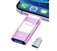ZARMST Cle USB 512 Go, Clé USB 4 en 1 pour iOS/Pad/Android/Type C/PC, Cle USB C 3.0 Flash Drive Transfert Rapide, Clef Mémoire Externe pour Stockage Photos, Vidéos, Fichiers(Violet)