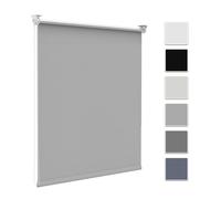 Zarnan Store Enrouleur Occultant sans Perçage, Gris Clair 80l x 210L cm, Isolant Thermique pour Fenêtre ou Porte, Facile à Installer, Protéger Votre Vie Privée, pour Chambre,Salon, Salle de Bain