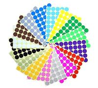 ZARRS Autocollantes Rondes Étiquette,Couleur Rond Étiquettes 14 Couleurs Points Autocollants 13mm Manuscrits Imprimables pour Les Calendriers de Codage des Couleurs,DVD,Livres Scolaires