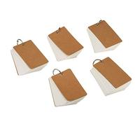 ZARRS Cartes d'Étude Petites,Carte Mémo Mobile 5 Pack Flash-Cards en Papier Mini Bloc-Notes avec Anneau pour Révision Définition Vocabulaire DIY DIY Blanc 9 * 5.5CM