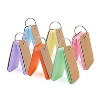 ZARRS Cartes d'Étude Petites,Carte Mémo Mobile 6 Pack Flash-Cards en Papier Mini Bloc-Notes avec Anneau pour Révision Définition Vocabulaire DIY DIY Multicolore 9 * 5.5CM