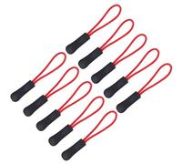ZARRS Fixateur de Fermeture à Glissière,50 Pack Zip Puller Cordon Tire Tirettes Extension pour Sac à Dos Cartables Vêtements de Sport Nylon Rouge