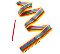 ZARRS Rubans de Danse,10 Pack Ruban de Gymnastique Rythmiques Streamer 2M Enfants pour la Formation Artistique Baton de Danse