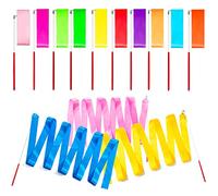 ZARRS Rubans de Danse,10 Pack Ruban de Gymnastique Rythmiques Streamer 2M Enfants pour la Formation Artistique Baton de Danse