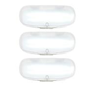 ZARSIO Lot de 3 étuis à lunettes rigides en plastique translucide givré avec fermeture magnétique, Whitex3, taille unique