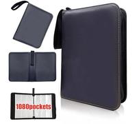 ZARUFT Classeur Carte, 1080 Poches, 60 Pages, Compartiments Inclus, Grande Capacité, Faux Cuir, Dessins Animés, Cadeau - Classeur Carte Collection 03