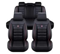 ZARUXCHA Housses de Siège de Voiture pour Nissan X-Trail T33 2021-2025, Ensemble Complet de Housses Siege Auto Universel en Cuir, Compatible avec Les Airbags Latéraux, 5 Seats(C(Black Red))