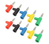 ZASCHMOY 10 Pièces J.10028 4 Mm Fiches Banane sans Soudure Connecteurs Empilables pour équipements Industriels, Adaptés aux Instruments électroniques et aux Machines de Soudage, Conception