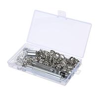 ZASCHMOY 100 Ensembles de Kit D'œillets Argentés de 10 Mm 3/8 Pouces, avec Outils D'installation, Marteau de Base de Perforateur, pour Sac en Tissu en Cuir, Chemise, Chaussures, T