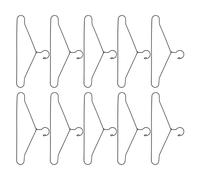 ZASCHMOY 10pcs Miniature Doll Clothers Poungers - Métal Mini Cartoon Mignon Cartoon 65 Mm Accessoires de Décoration de Placard pour Garde-Robe de Poupée Soignée et Bien Rangée - Black (150 mm)