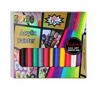 ZASCHMOY 12 Pièces Stylo de Vernis à Ongles Stylo de Vernis à Ongles Gel D'art D'ongle Aucune Couche de Finition de Base Nécessaire Aucune Lampe Requise Dure 1 Semaine 12 Couleurs