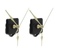 ZASCHMOY 2 Kits Manuels de Mouvement d'horloge à Quartz Dorés pour la Réparation ou l'artisanat de Montres, 1 Adaptateur alimenté par Pile AA, 67 X 55 X 15 Mm