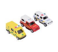 ZASCHMOY 3 Pièces en Alliage Camion de Pompier Ambulance Voiture Jouet Ensemble Véhicule d'urgence Tirer des Voitures pour Les Enfants