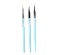 ZASCHMOY 3 Stylos Nail Art Liner, Ensemble de Pinceaux à Points 7 Mm 11 Mm 15 pour Peinture sur Gel, avec Poignée en pour Usage Personnel Professionnel en Salon (BLUE)