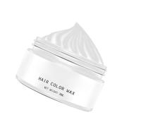 ZASCHMOY 30 Ml 4 en 1 Cire de Coloration Capillaire Crème de Teinture Capillaire Temporaire avec des Ingrédients Naturels Facile à Laver et à Coiffer 6 Couleurs pour Hommes Femmes Fêtes (WHITE)
