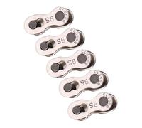 ZASCHMOY 5 Paires de Connecteurs de Maillons Principaux de Chaîne à Dégagement Rapide pour Vélo Robuste, pour 8/9/10 Vitesses, Acier Antirouille, Installation Facile sans Outil (Pas de vitesse