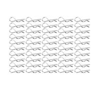 ZASCHMOY 50 Pièces Accessoires RC Goupille de Clip de Carrosserie de Type R pour Coque de Voiture Télécommandée à l'échelle 1/10 1/12 /16 - Fer Inoxydable Durable pour une Installation et un