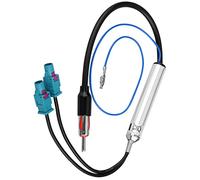 ZASCHMOY Adaptateur d'antenne Aérienne Stéréo pour Autoradio, Câble Double Fakra vers Din Mâle pour Véhicules et