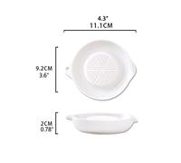 ZASCHMOY Assiette à Râper en Porcelaine - Râpe à Gingembre Polyvalente en Céramique pour Ail, Oignon et Fromage - Outil d'alimentation de Cuisine Facile à Nettoyer et à Utiliser (abraser)